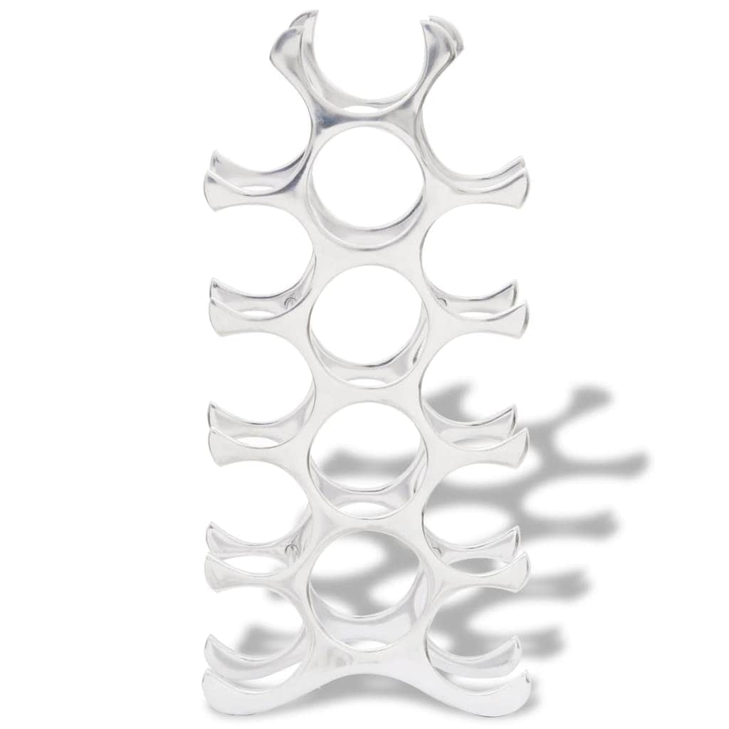 Wine Racks - Wine Stand for 15 Bottles Silver Aluminium