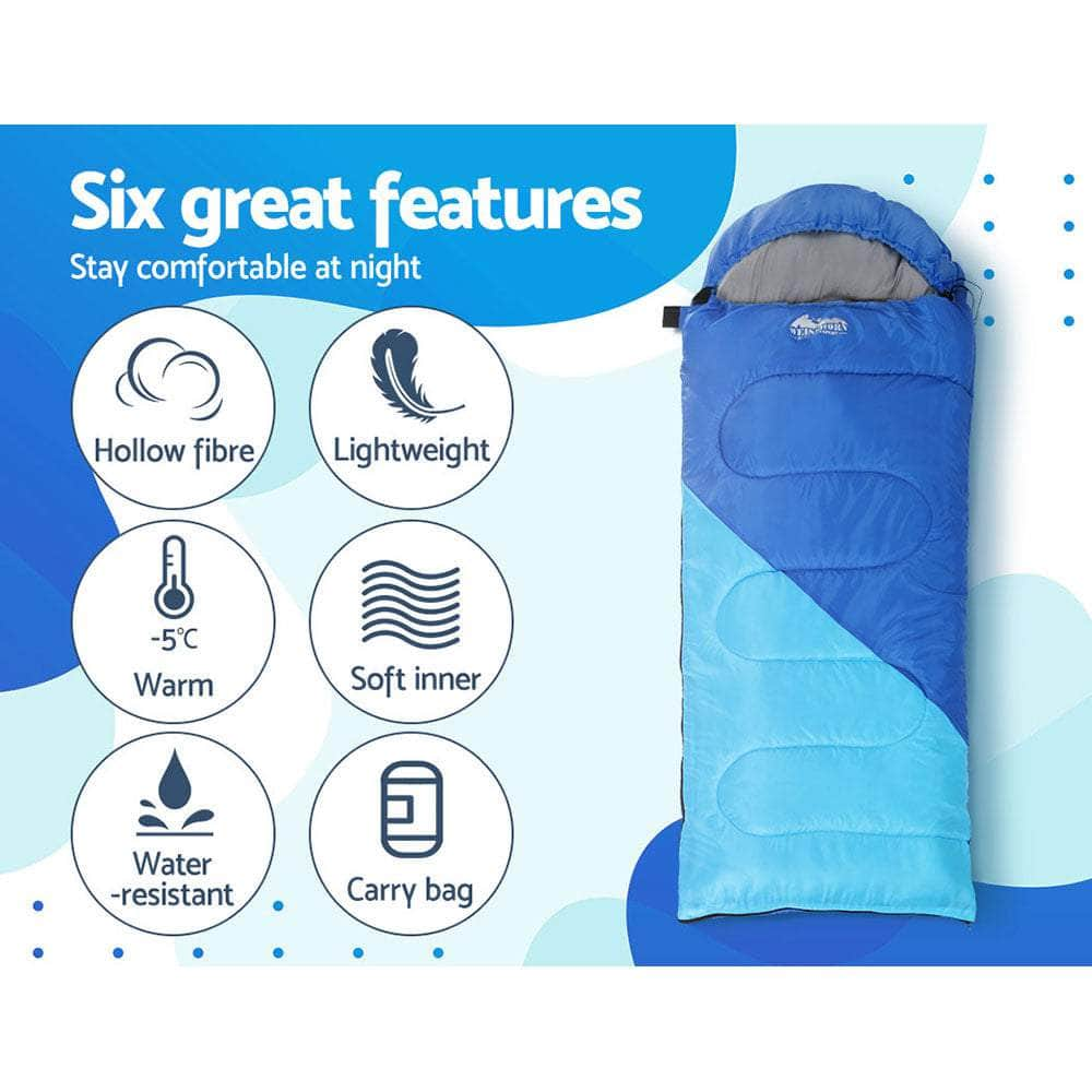 Winter Camping Sleeping Bag for Kids (136cm)