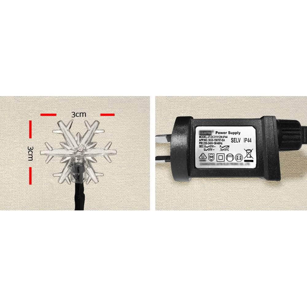 Winter Wonderland Glow 10M Christmas String Lights with 100 Cold White LEDs