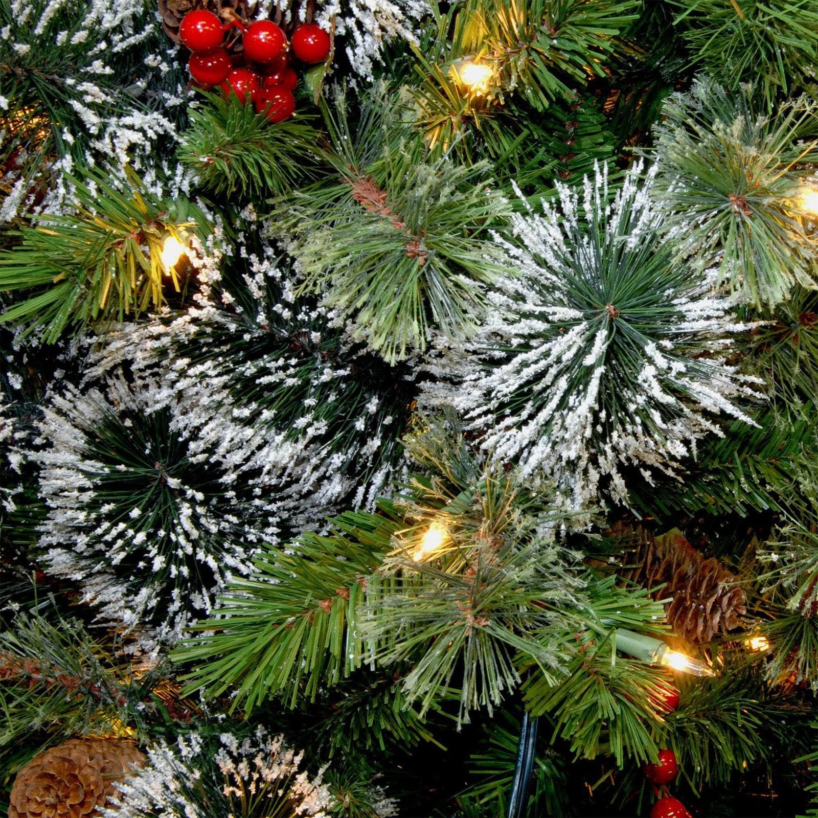 7.5ft Christmas Tree with Twinkle Lights - Wintry Pine - Pine finish