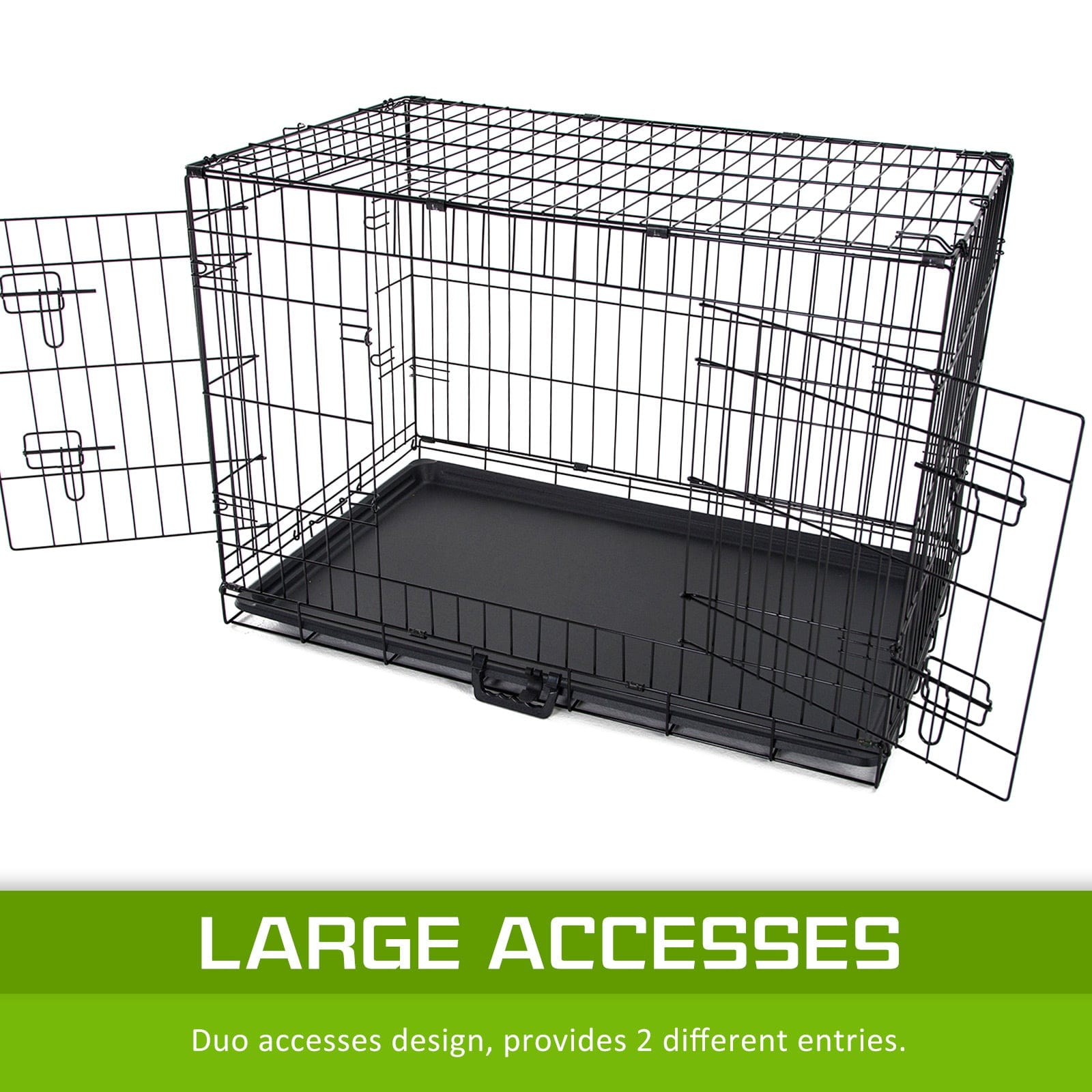 Wire Dog Cage Foldable Crate Kennel 24in with Tray + PINK Cover Combo | Dog Playpens & Gates - photo 13
