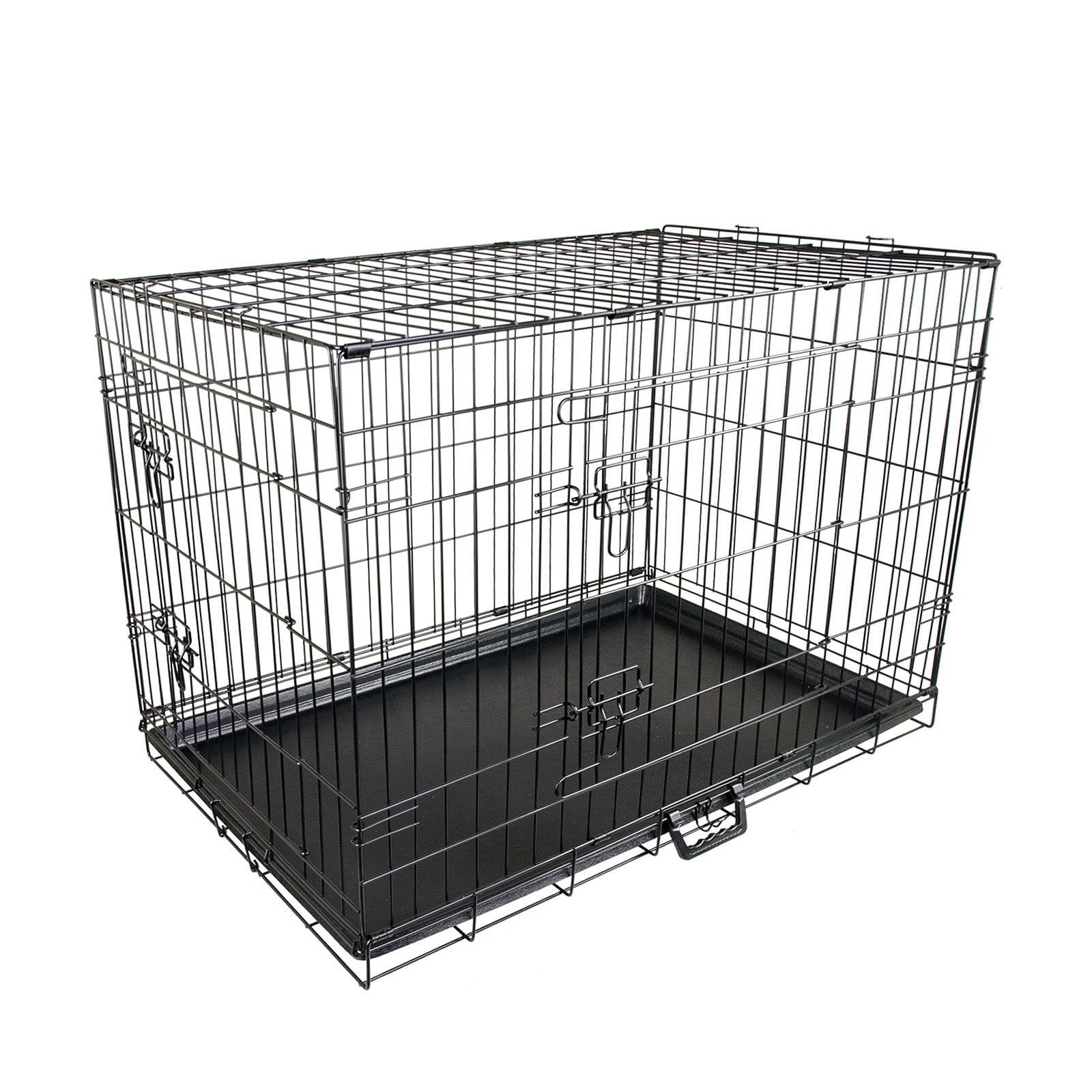 Wire Dog Cage Foldable Crate Kennel 48in with Tray | Dog Playpens & Gates - photo 11