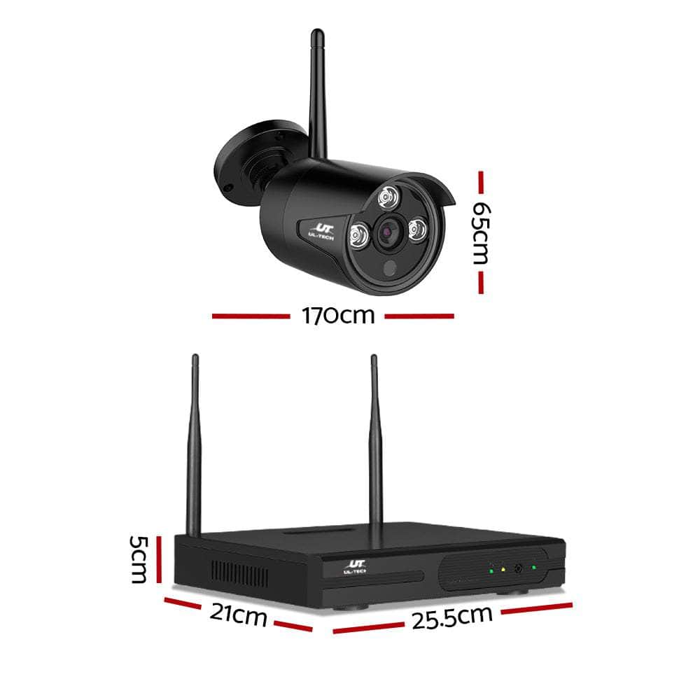 Wireless Cctv Security System 8Ch 3Mp 4 Bullet Cameras 1Tb