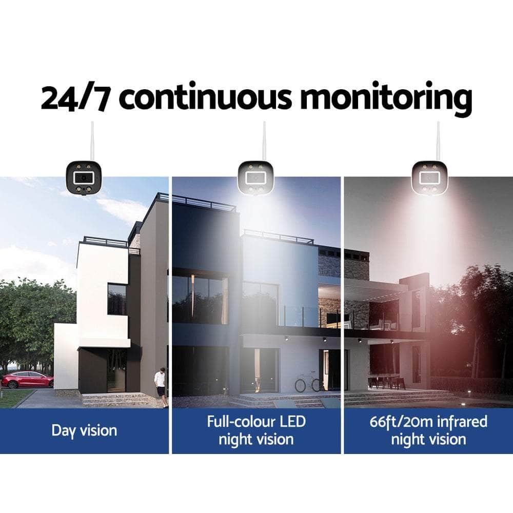 Wireless Cctv Security System 8Ch 3Mp 8 Square Cameras 1Tb