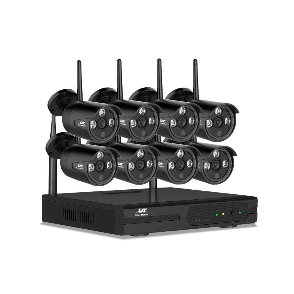 Wireless Cctv Security System 8Ch Nvr 3Mp 8 Bullet Cameras