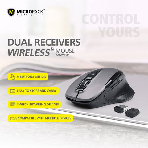 Wireless Mouse Computer Laptop PC 10M USB Receiver Compatible Multiple Device