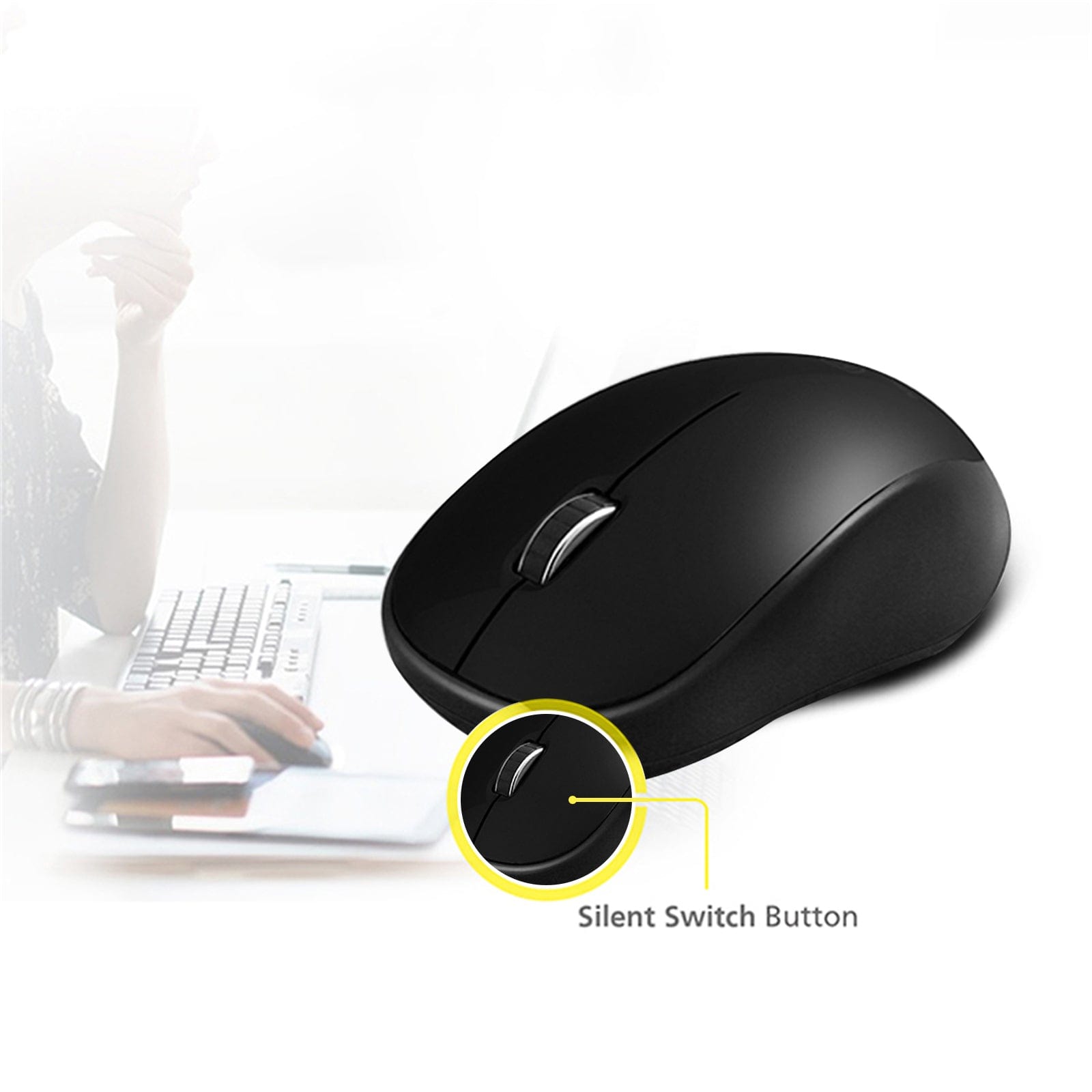 Wireless PC Laptop Desktop Mouse Switch Bluetooth Optical Sensor nano receiver