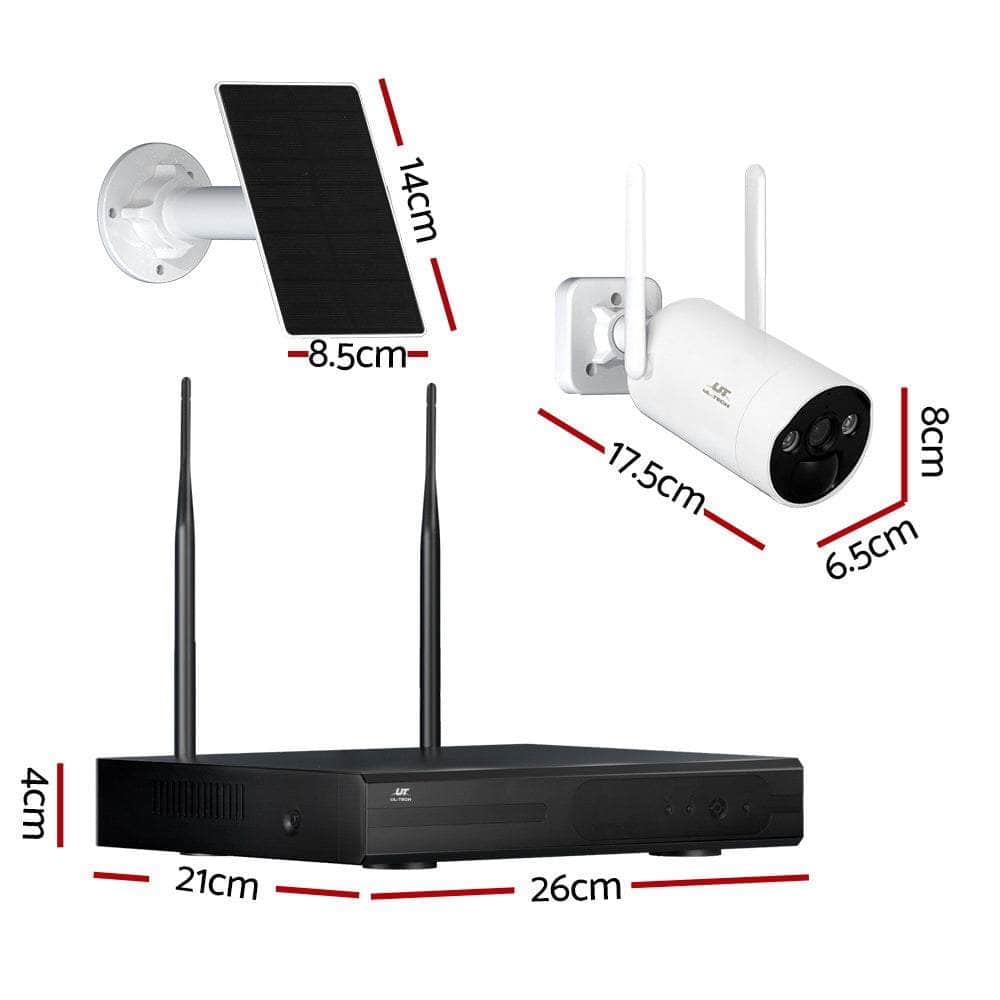 Wireless Solar Cctv Security Cameras 4Mp 8Ch Nvr