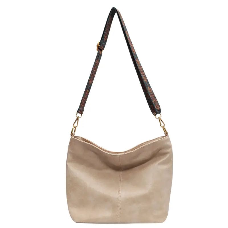Women's Geometric Strap Hobo Bag - Large Capacity Crossbody and Retro Style Shoulder Bag