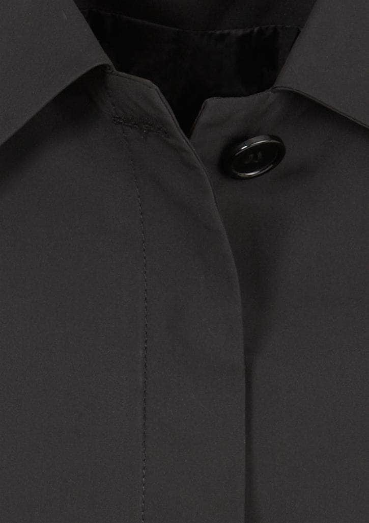 Women'S Winter Trench Coat Black Elegance