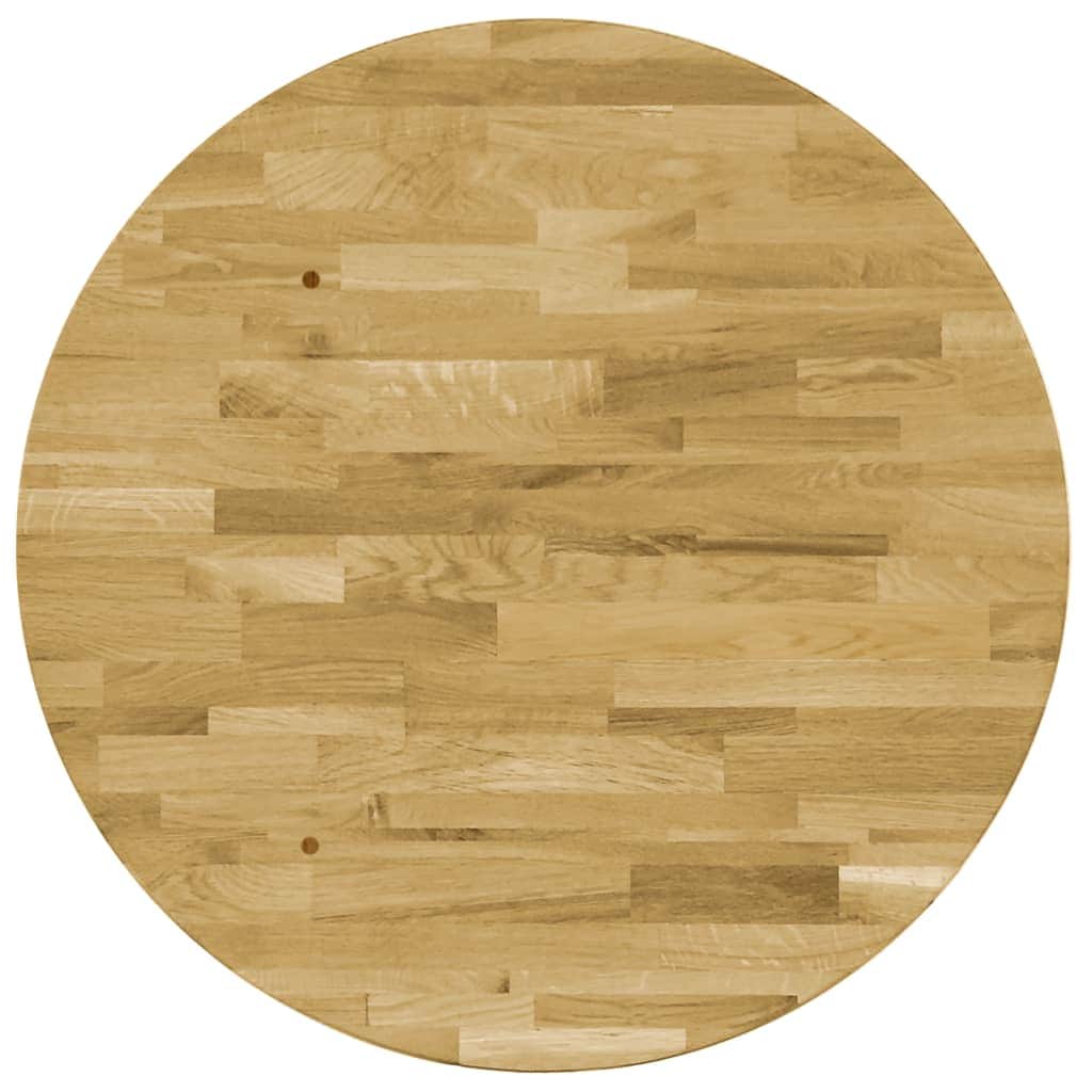 Wood Round Table Top- Oak