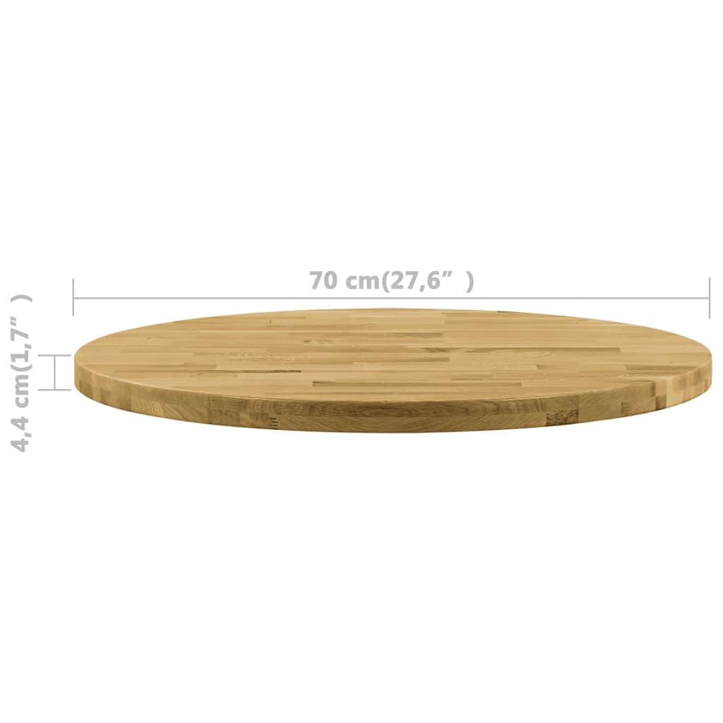 Wood Round Table Top- Oak