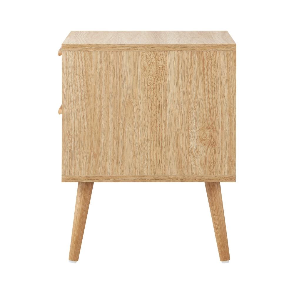 Wooden 2-Drawer Bedside Cabinet for Stylish Bedroom Storage