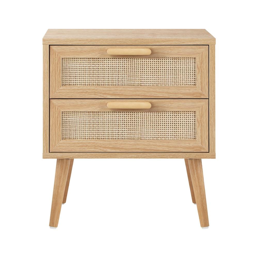 Wooden 2-Drawer Bedside Cabinet for Stylish Bedroom Storage