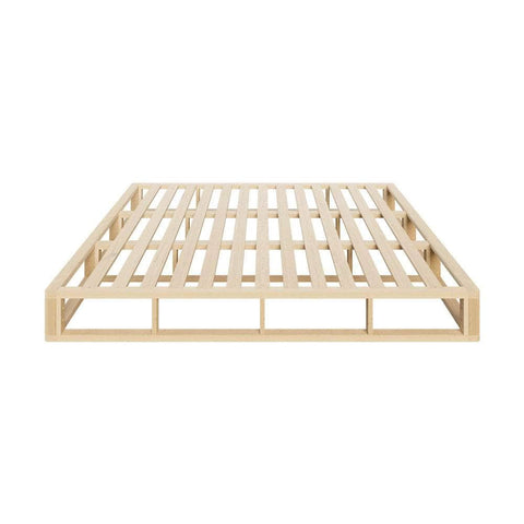 Wooden Bed Frame King Size Cage-like Base