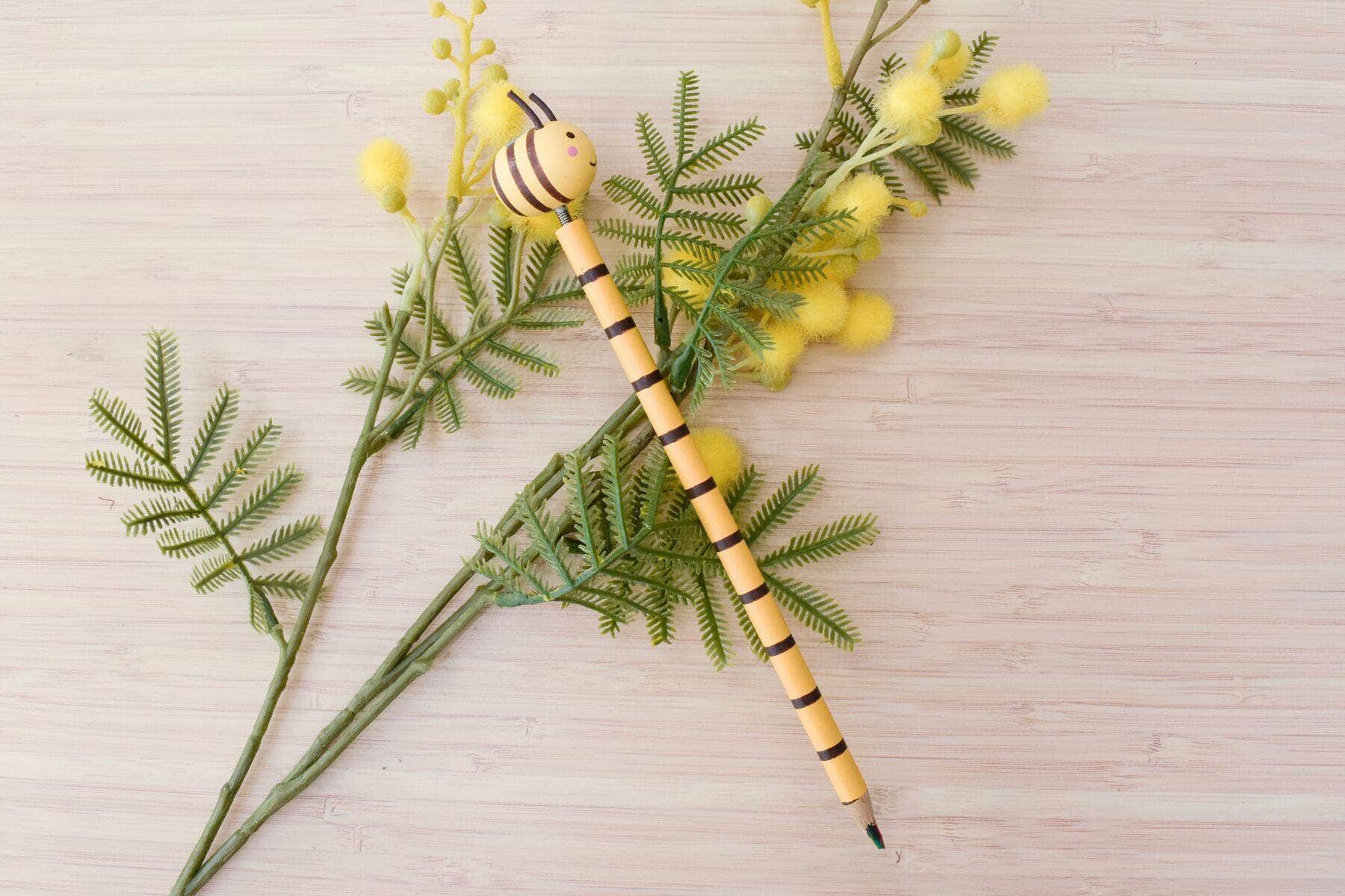 Wooden bee multi colour pencil