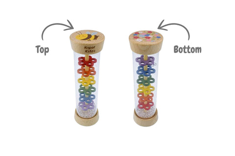 Wooden bee rainmaker rattle