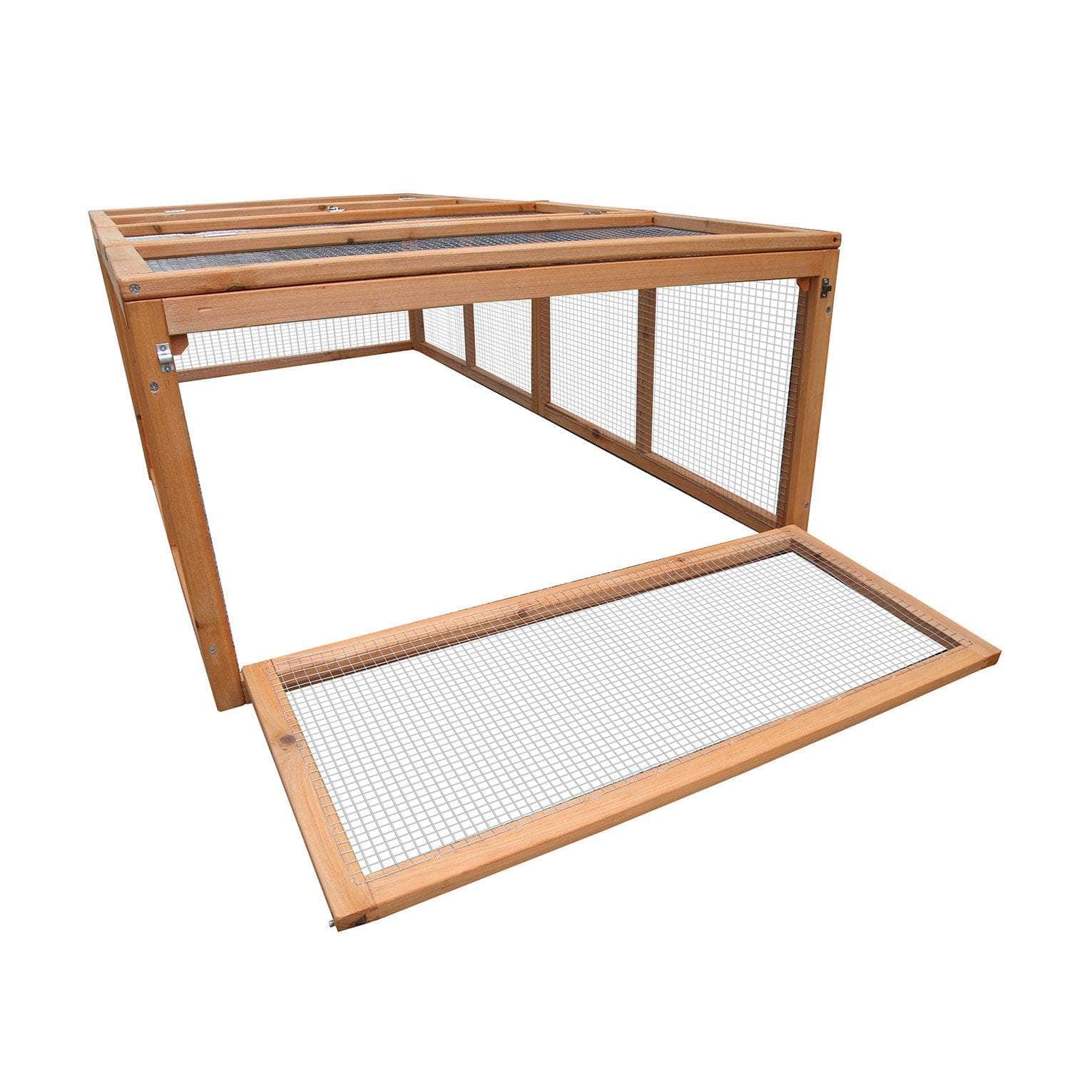 Wooden Chicken Coop & Rabbit Hutch - Rectangular Design.
