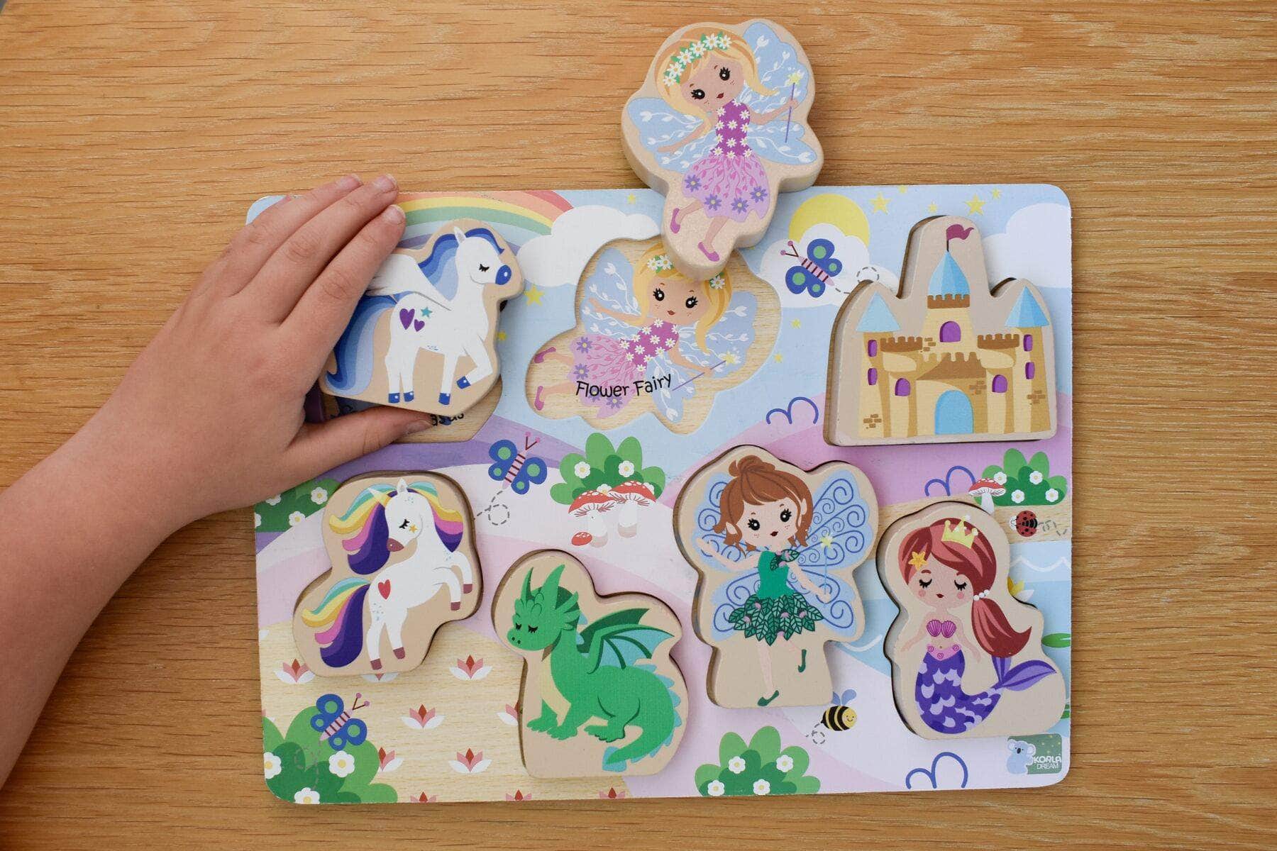 Wooden chunky puzzle fantasy fairytale