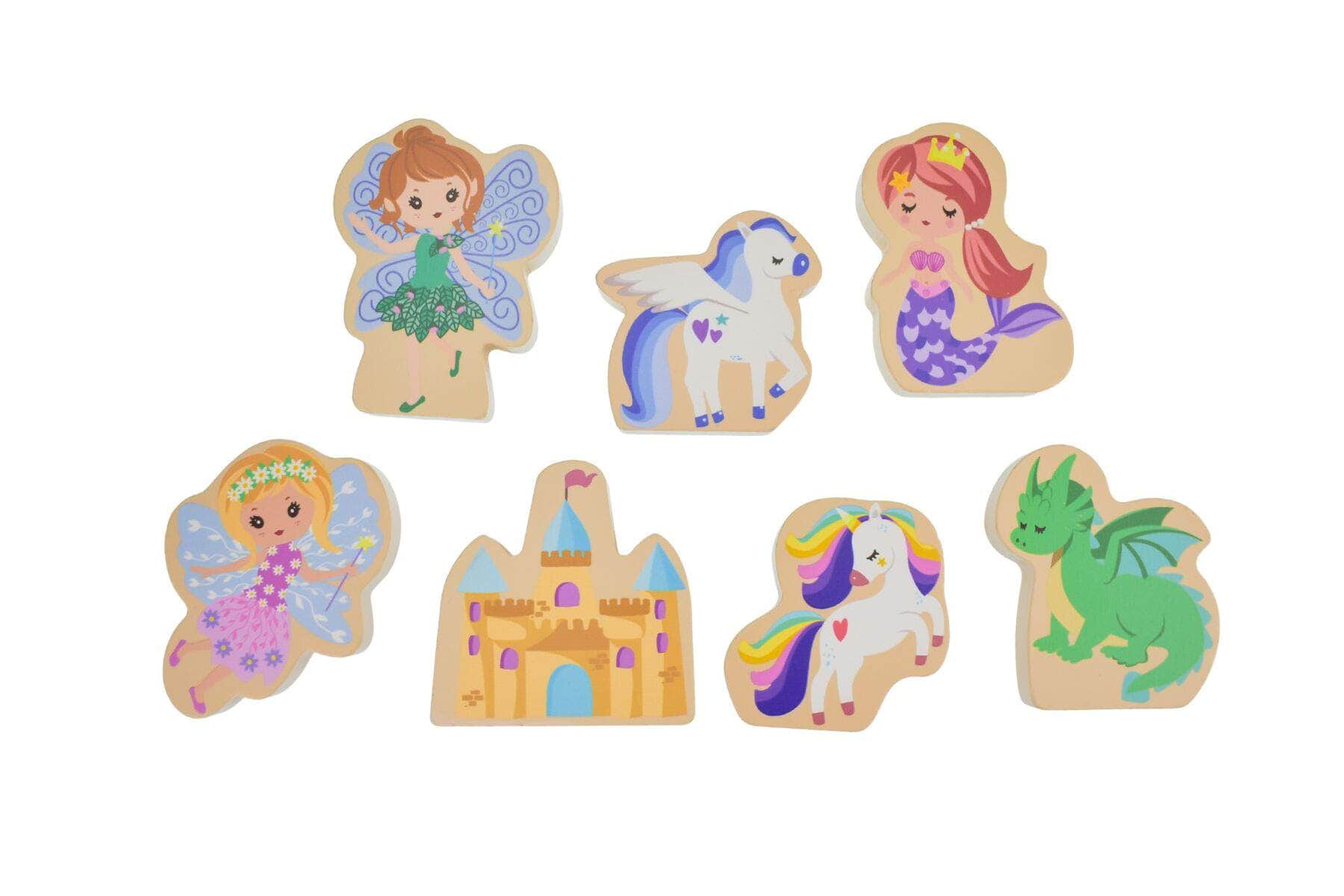 Wooden chunky puzzle fantasy fairytale