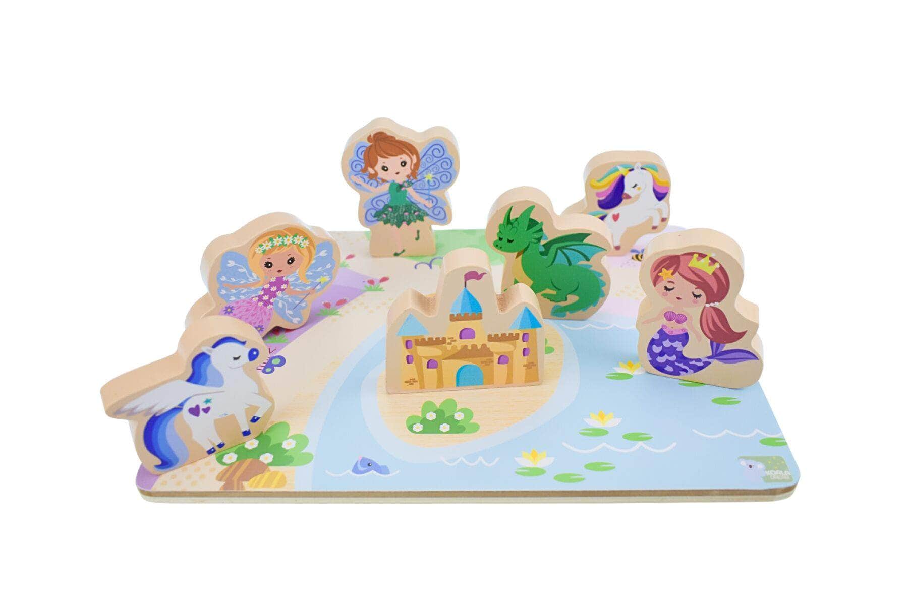 Wooden chunky puzzle fantasy fairytale