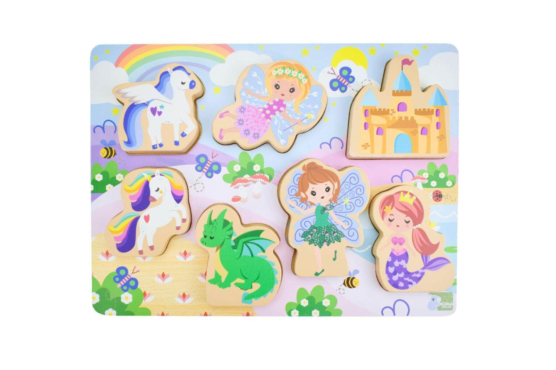 Wooden chunky puzzle fantasy fairytale