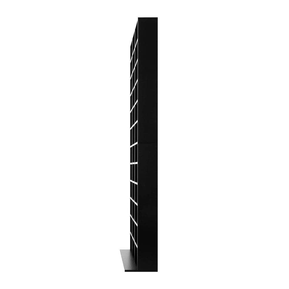 Wooden Display Shelf for CDs and DVDs - Black Bookcase Bookshelf