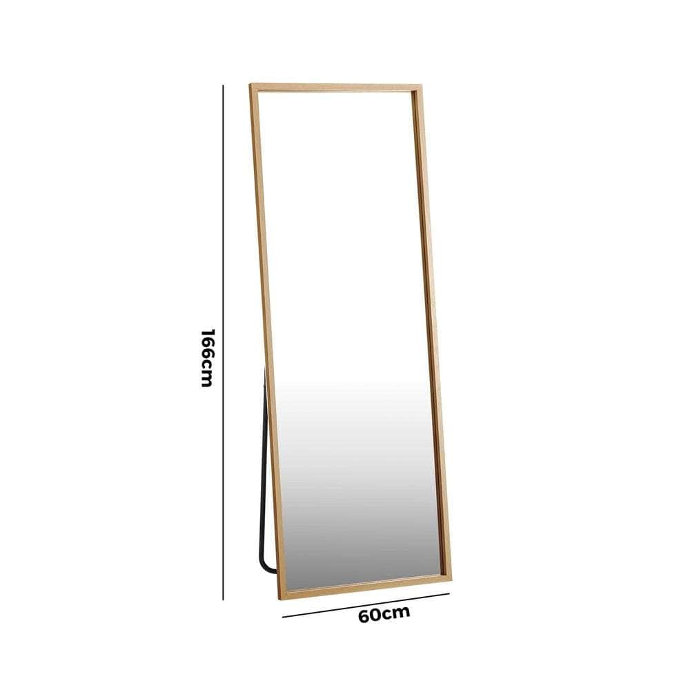Wooden Full Length Mirror 166x60cm Rectangle