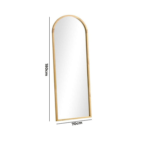 Wooden Full Length Mirror 180x70cm Wavy Floor Mirrors