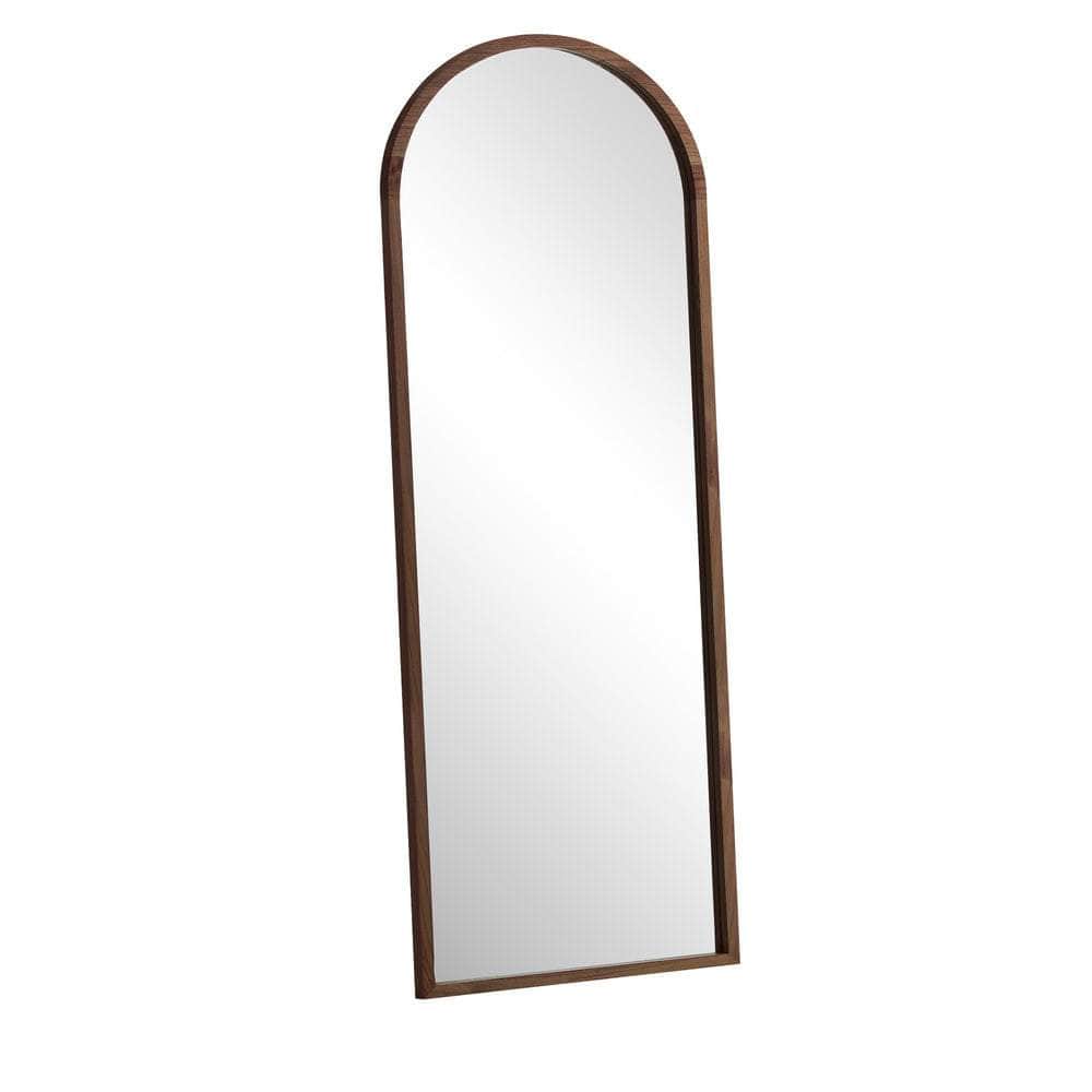 Wooden Full Length Mirror Arched Floor Mirror