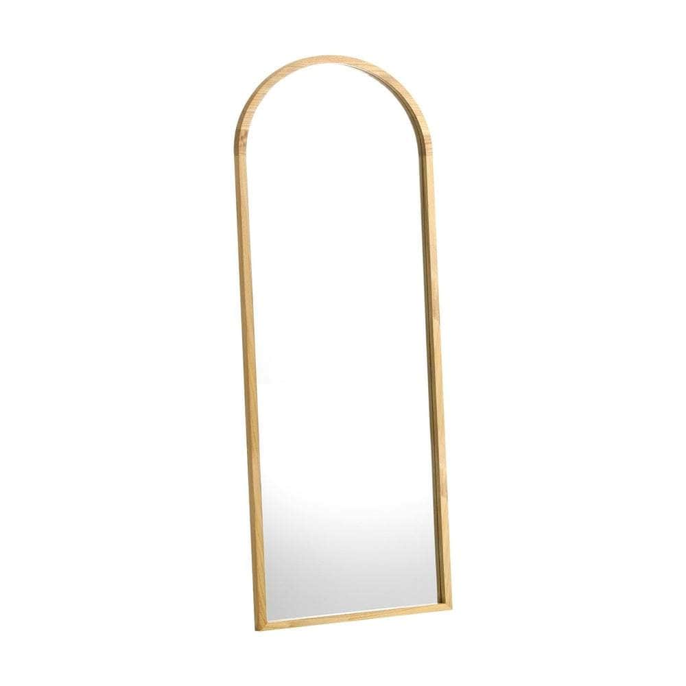 Wooden Full Length Mirror Arched Floor Mirror