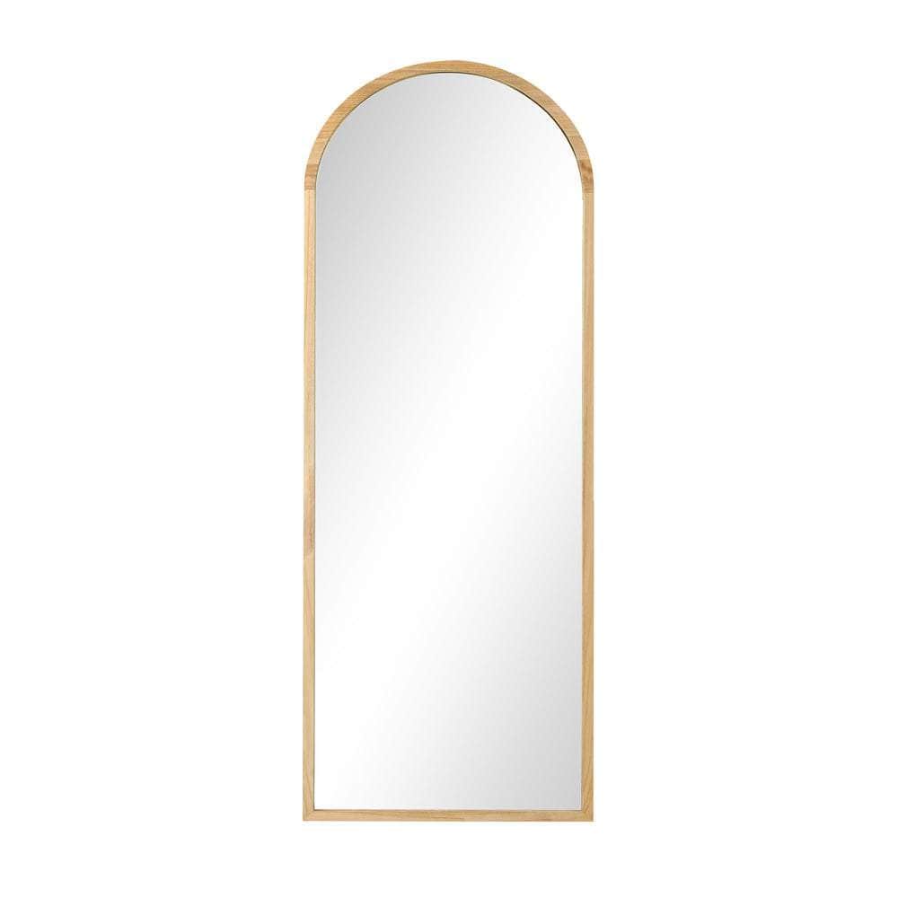 Wooden Full Length Mirror Arched Floor Mirror