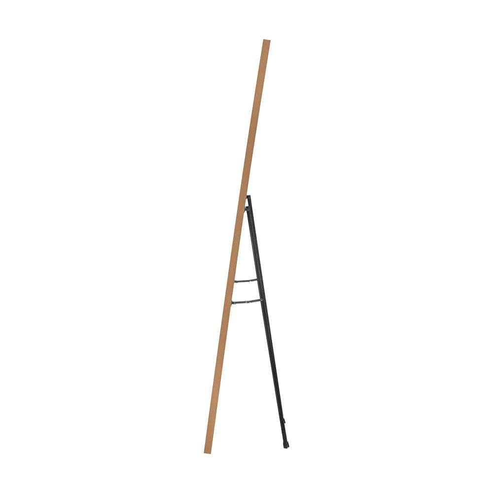 Wooden Full Length Mirror Rectangle Free Standing Black/White/Brown, Wooden finish