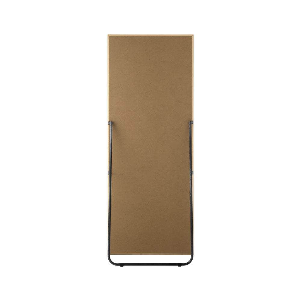 Wooden finish - Wooden Full Length Mirror Rectangle Free Standing Black/White/Brown