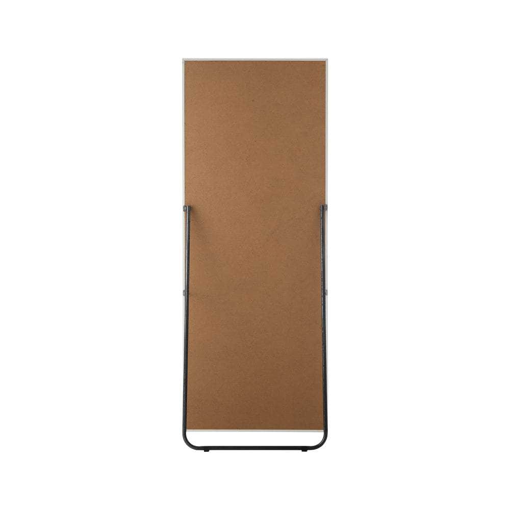 Wooden Full Length Mirror Rectangle Free Standing Black/White/Brown, Full Length Mirror