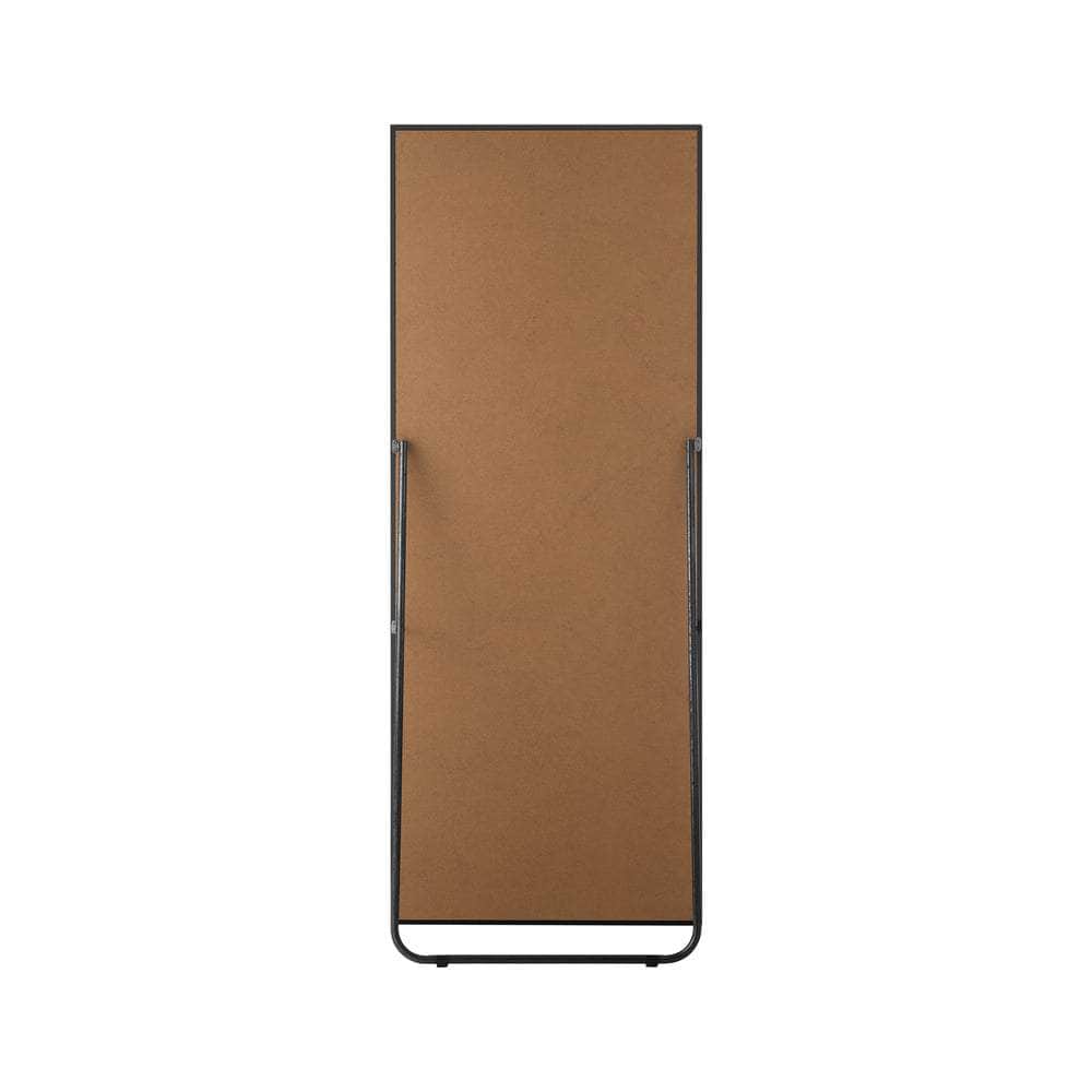 Wooden Full Length Mirror Rectangle Free Standing Black/White/Brown with Black colour - photo 27