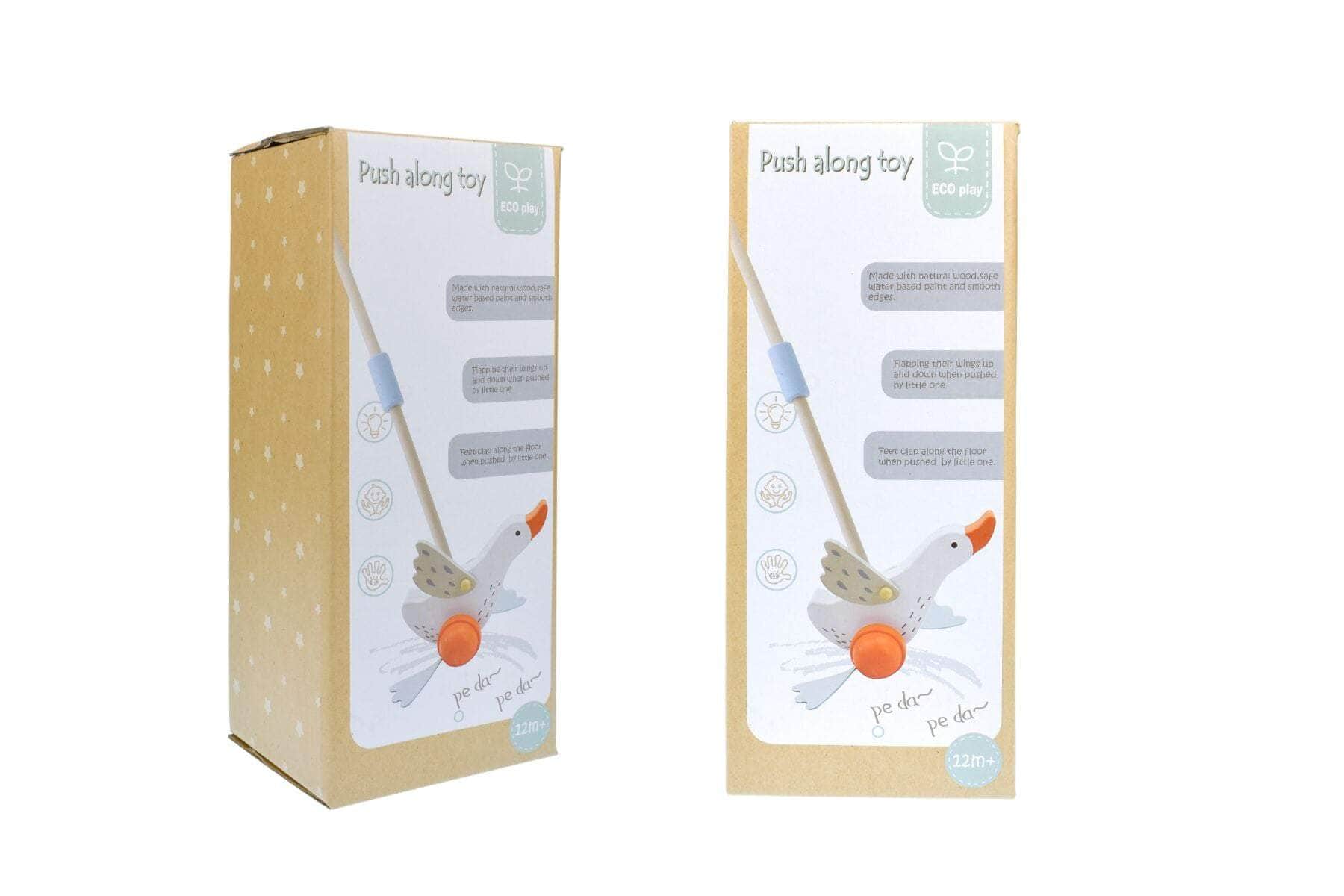 Wooden goose push a long