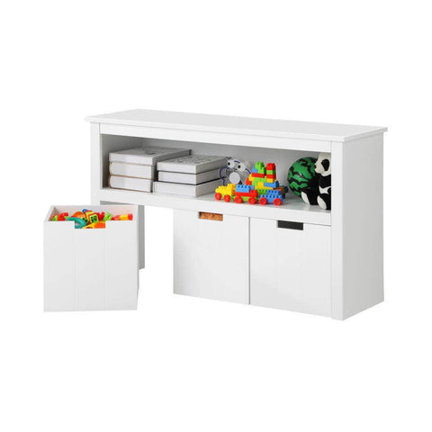 Wooden Kids Toy Storage Cabinet Bookshelf With Portable Storage Box