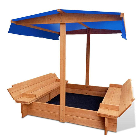 Wooden Outdoor Sand Box Set Sand Pit- Natural Wood