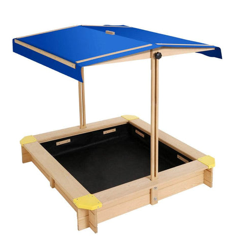 Wooden Outdoor Sand Box Set Sand Pit- Natural Wood