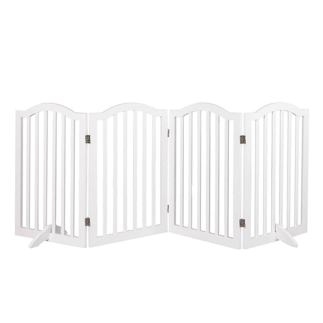 Wooden Pet Gate Dog Fence Safety White