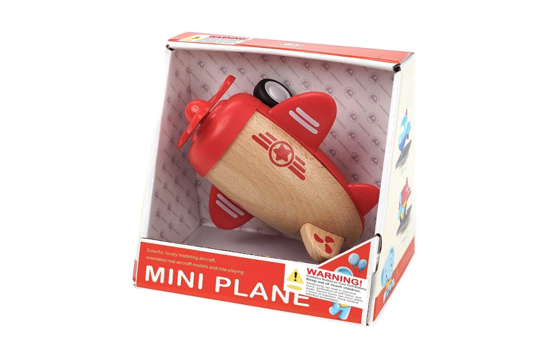 Wooden racer plane propellor with sound- red