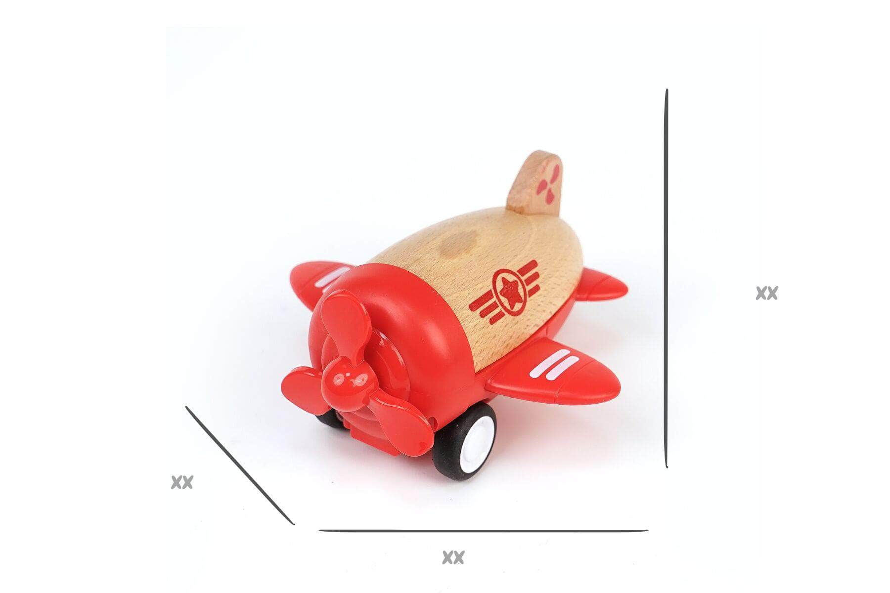 Wooden racer plane propellor with sound- red
