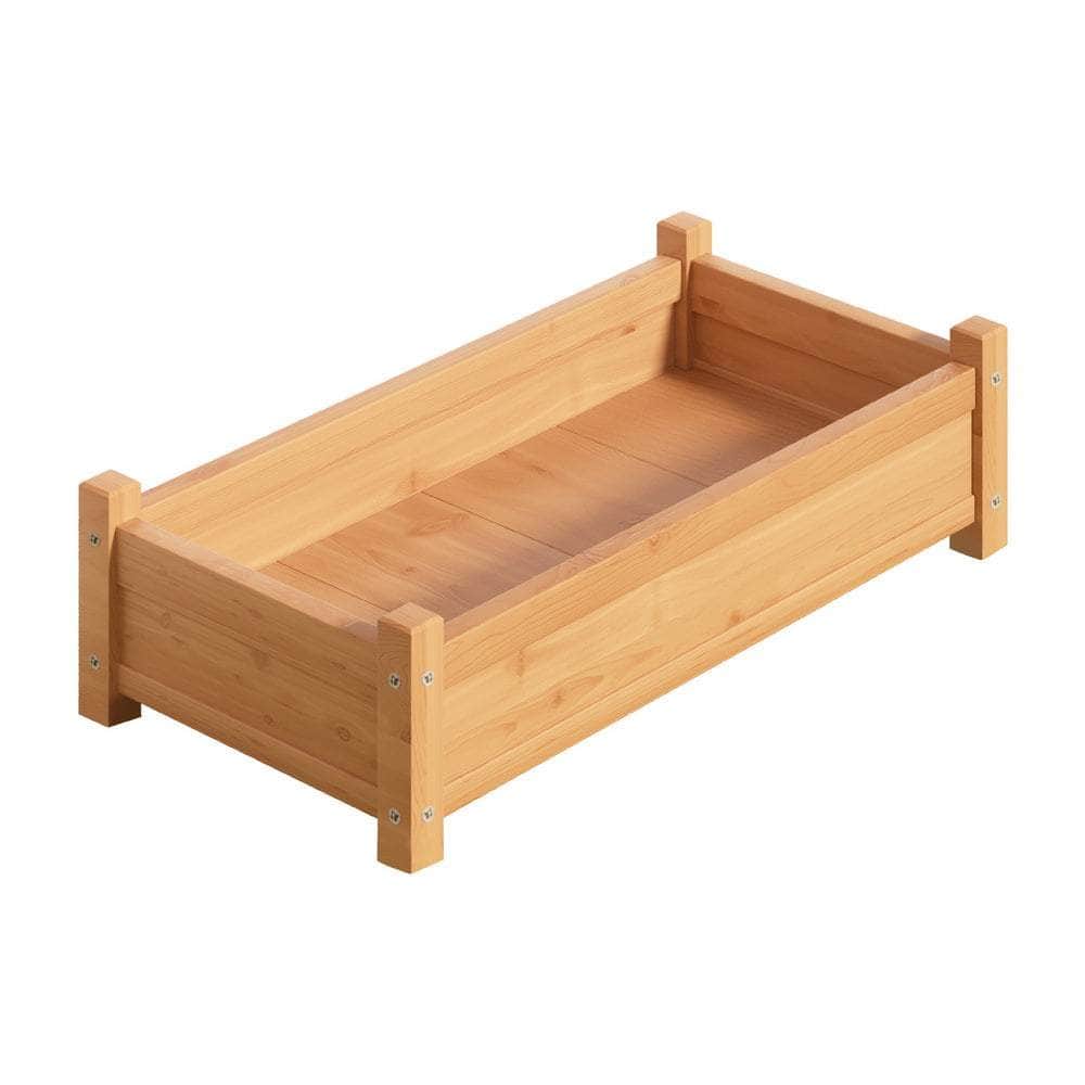 Garden Beds & Planters - Garden Bed 65x33x16cm Wooden Planter Box Raised Container Growing