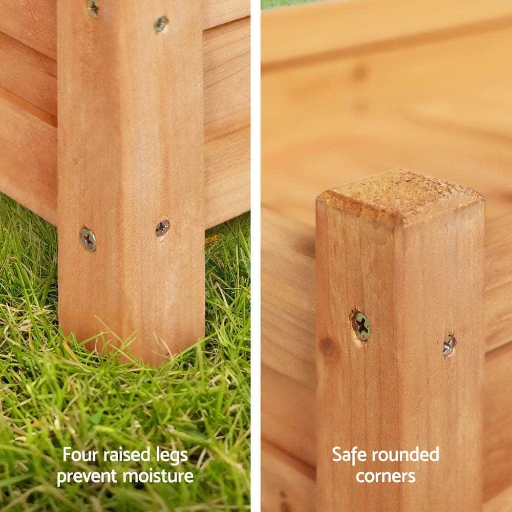 Garden Bed 65x33x16cm Wooden Planter Box Raised Container Growing, Garden Beds & Planters