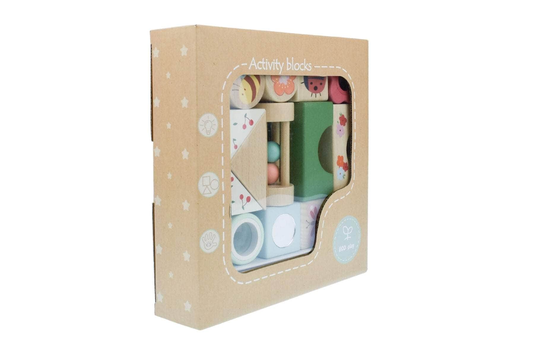 Wooden spring insect activity blocks 14pcs