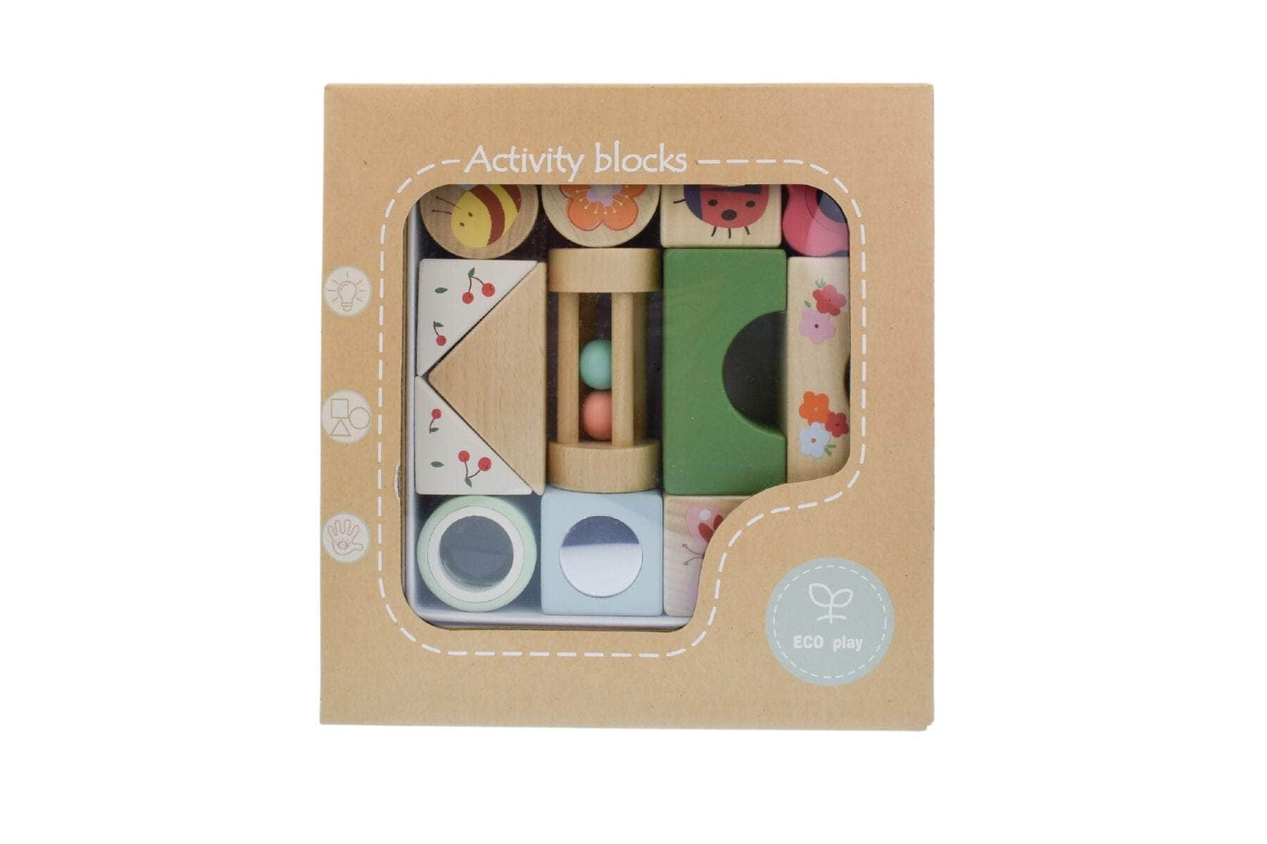 Wooden spring insect activity blocks 14pcs