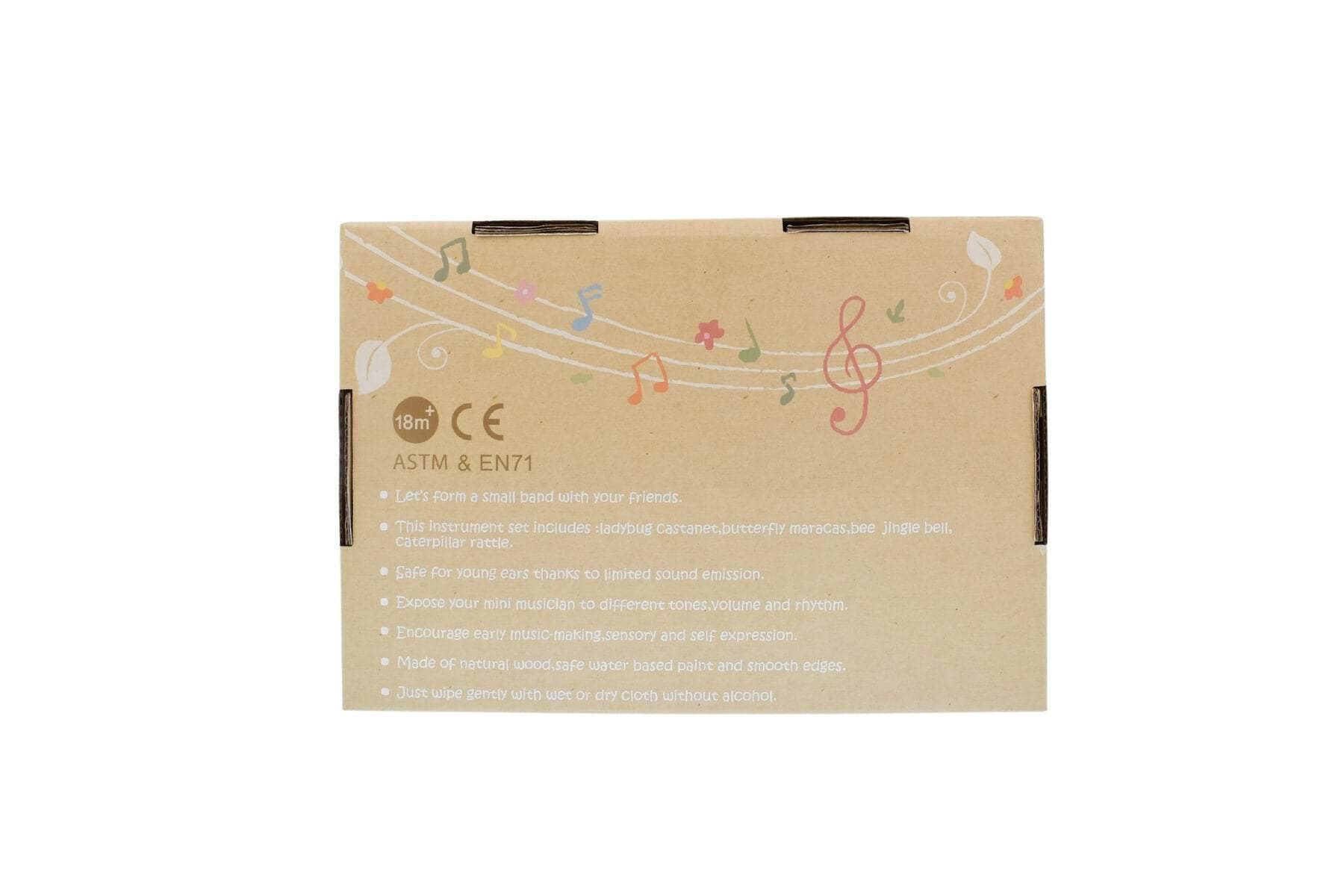 Wooden spring insect bee music 3 pc set