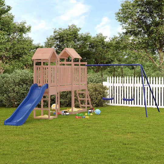 Woodland Adventures: Deluxe Playhouse with Slide and Swings