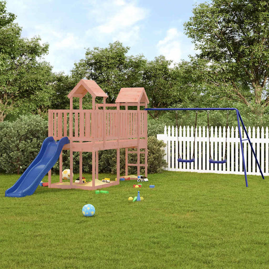 Woodland Excursion: Slide Swings Playhouse in Solid Douglas